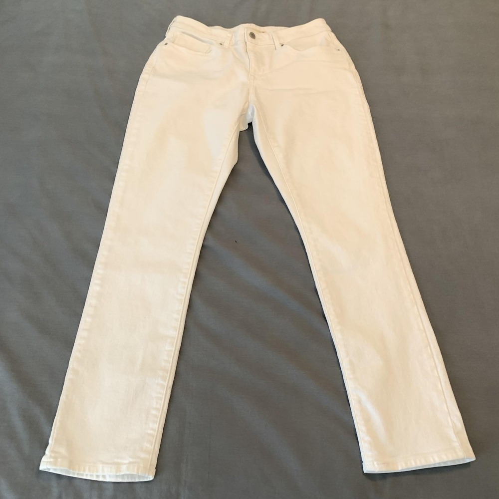 Levis Mid Rise Skinny Jeans Womens 31‎ White Stretch Denim W31 L30 58575-0176